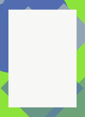 Dekoratif desen tasarımlı renkli, soyut el ilanı kapağı çerçevesi