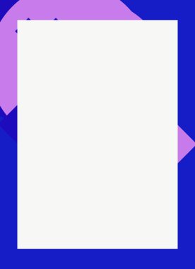 Dekoratif desen tasarımlı renkli, soyut el ilanı kapağı çerçevesi