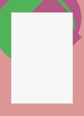 Dekoratif desen tasarımlı renkli, soyut el ilanı kapağı çerçevesi