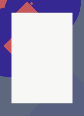 Dekoratif desen tasarımlı renkli, soyut el ilanı kapağı çerçevesi