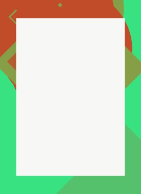 Dekoratif desen tasarımlı renkli, soyut el ilanı kapağı çerçevesi