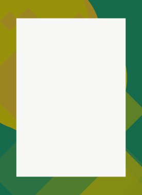 Dekoratif desen tasarımlı renkli, soyut el ilanı kapağı çerçevesi