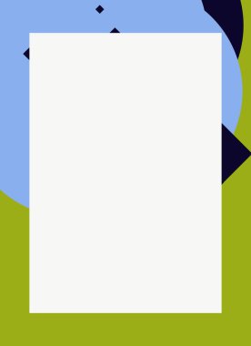 Dekoratif desen tasarımlı renkli, soyut el ilanı kapağı çerçevesi