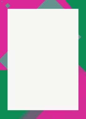 Dekoratif desen tasarımlı renkli, soyut el ilanı kapağı çerçevesi