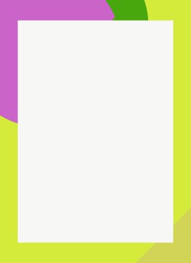 Dekoratif desen tasarımlı renkli, soyut el ilanı kapağı çerçevesi