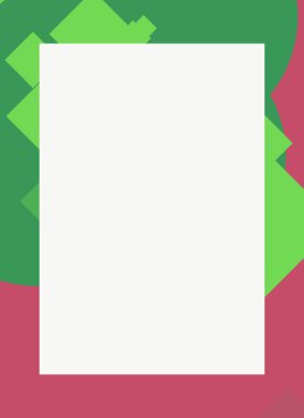 Dekoratif desen tasarımlı renkli, soyut el ilanı kapağı çerçevesi