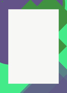 Dekoratif desen tasarımlı renkli, soyut el ilanı kapağı çerçevesi