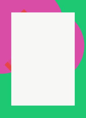 Dekoratif desen tasarımlı renkli, soyut el ilanı kapağı çerçevesi