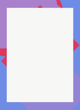 Dekoratif desen tasarımlı renkli, soyut el ilanı kapağı çerçevesi