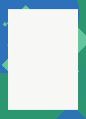 Dekoratif desen tasarımlı renkli, soyut el ilanı kapağı çerçevesi