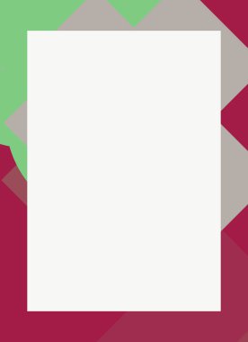 Dekoratif desen tasarımlı renkli, soyut el ilanı kapağı çerçevesi