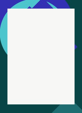 Dekoratif desen tasarımlı renkli, soyut el ilanı kapağı çerçevesi