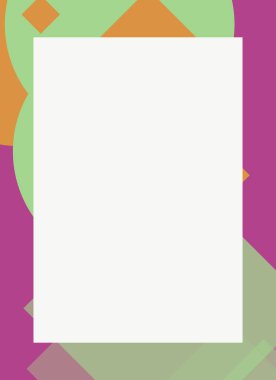 Dekoratif desen tasarımlı renkli, soyut el ilanı kapağı çerçevesi