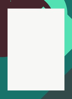 Dekoratif desen tasarımlı renkli, soyut el ilanı kapağı çerçevesi