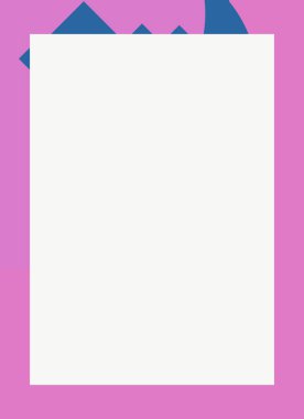 Dekoratif desen tasarımlı renkli, soyut el ilanı kapağı çerçevesi