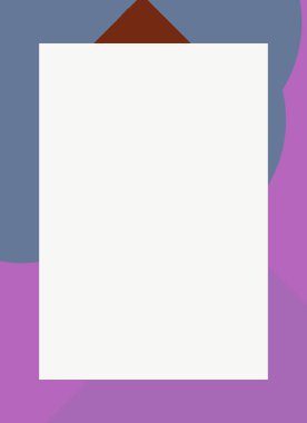 Dekoratif desen tasarımlı renkli, soyut el ilanı kapağı çerçevesi