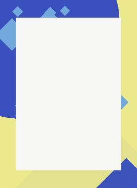 Dekoratif desen tasarımlı renkli, soyut el ilanı kapağı çerçevesi