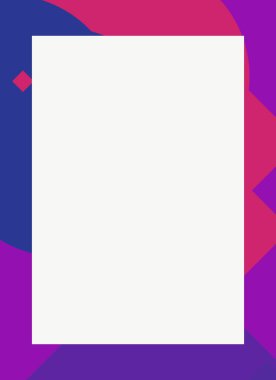 Dekoratif desen tasarımlı renkli, soyut el ilanı kapağı çerçevesi