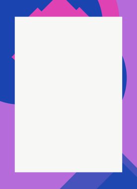 Dekoratif desen tasarımlı renkli, soyut el ilanı kapağı çerçevesi