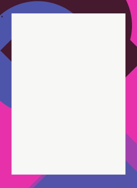 Dekoratif desen tasarımlı renkli, soyut el ilanı kapağı çerçevesi