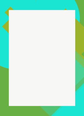 Dekoratif desen tasarımlı renkli, soyut el ilanı kapağı çerçevesi