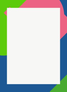 Dekoratif desen tasarımlı renkli, soyut el ilanı kapağı çerçevesi