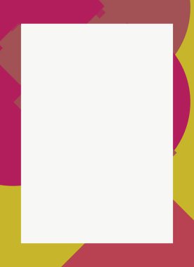 Dekoratif desen tasarımlı renkli, soyut el ilanı kapağı çerçevesi