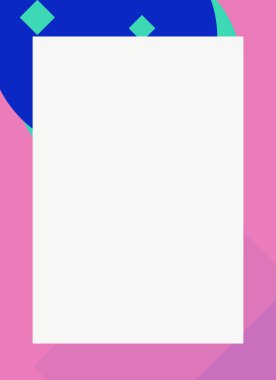 Dekoratif desen tasarımlı renkli, soyut el ilanı kapağı çerçevesi