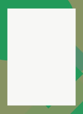 Dekoratif desen tasarımlı renkli, soyut el ilanı kapağı çerçevesi