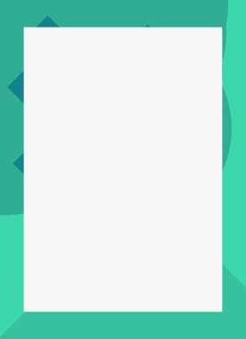 Dekoratif desen tasarımlı renkli, soyut el ilanı kapağı çerçevesi