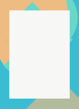 Dekoratif desen tasarımlı renkli, soyut el ilanı kapağı çerçevesi