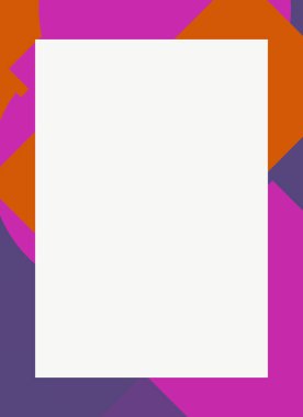 Dekoratif desen tasarımlı renkli, soyut el ilanı kapağı çerçevesi