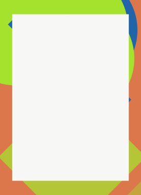 Dekoratif desen tasarımlı renkli, soyut el ilanı kapağı çerçevesi