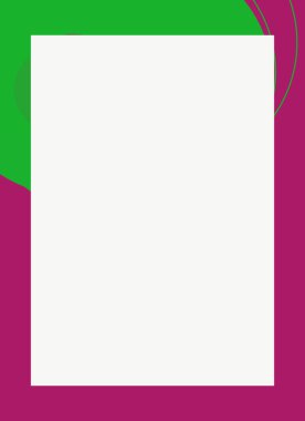 Dekoratif desen tasarımlı renkli, soyut el ilanı kapağı çerçevesi