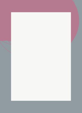 Dekoratif desen tasarımlı renkli, soyut el ilanı kapağı çerçevesi