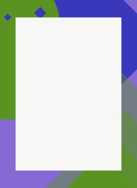 Dekoratif desen tasarımlı renkli, soyut el ilanı kapağı çerçevesi