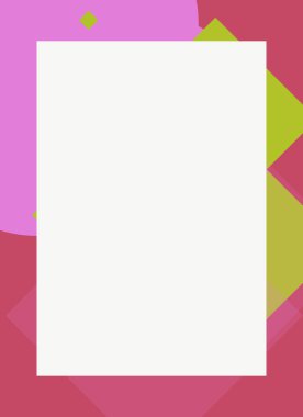 Dekoratif desen tasarımlı renkli, soyut el ilanı kapağı çerçevesi