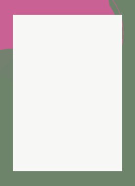 Dekoratif desen tasarımlı renkli, soyut el ilanı kapağı çerçevesi