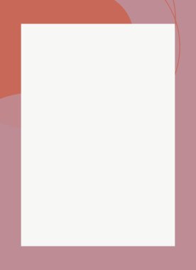 Dekoratif desen tasarımlı renkli, soyut el ilanı kapağı çerçevesi