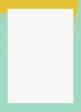 Dekoratif desen tasarımlı renkli, soyut el ilanı kapağı çerçevesi