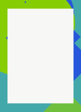 Dekoratif desen tasarımlı renkli, soyut el ilanı kapağı çerçevesi