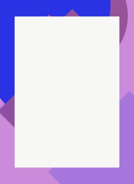 Dekoratif desen tasarımlı renkli, soyut el ilanı kapağı çerçevesi