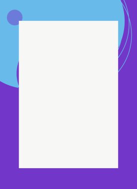 Dekoratif desen tasarımlı renkli, soyut el ilanı kapağı çerçevesi