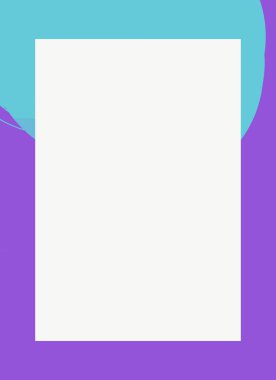 Dekoratif desen tasarımlı renkli, soyut el ilanı kapağı çerçevesi