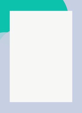 Dekoratif desen tasarımlı renkli, soyut el ilanı kapağı çerçevesi