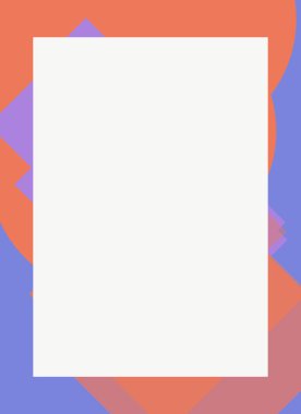 Dekoratif desen tasarımlı renkli, soyut el ilanı kapağı çerçevesi