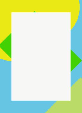 Dekoratif desen tasarımlı renkli, soyut el ilanı kapağı çerçevesi