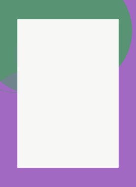 Dekoratif desen tasarımlı renkli, soyut el ilanı kapağı çerçevesi