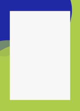 Dekoratif desen tasarımlı renkli, soyut el ilanı kapağı çerçevesi