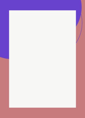 Dekoratif desen tasarımlı renkli, soyut el ilanı kapağı çerçevesi